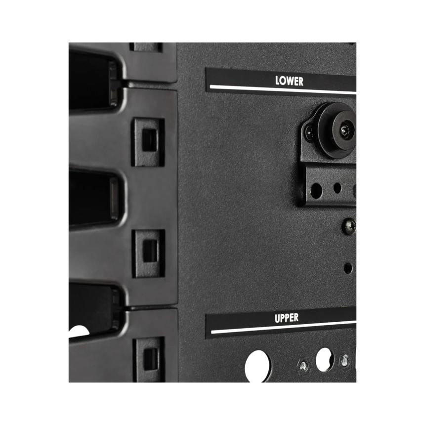 Tripp Lite High-Capacity Vertical Cable Manager - Deep Double Finger Duct with Cover, Double Sided, 6 in. Wide, Yellow/Black, 7 ft. (2.2 m) — Being Shipped