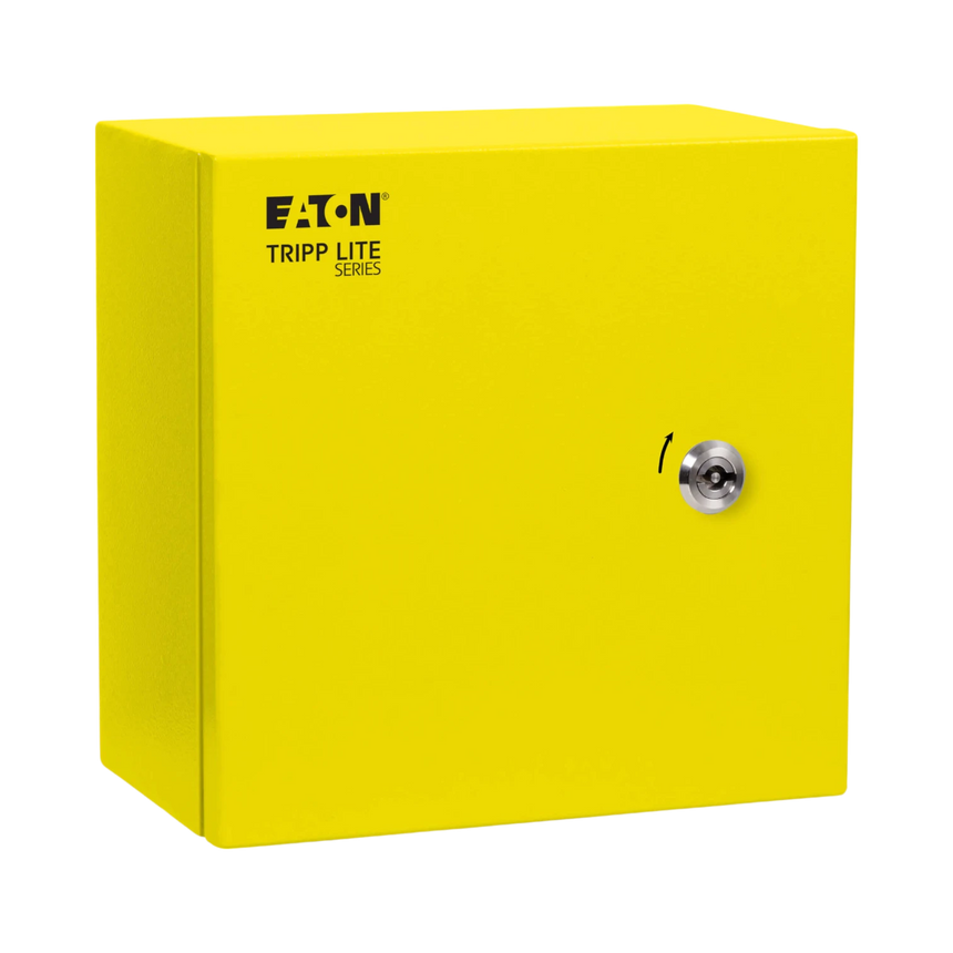 Tripp Lite SmartRack Outdoor Industrial Enclosure with Lock, NEMA 4, Surface Mount, Metal Construction, 10 x 10 x 6 in., Yellow — Being Shipped