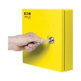 Tripp Lite SmartRack Outdoor Industrial Enclosure with Lock, NEMA 4, Surface Mount, Metal Construction, 10 x 10 x 6 in., Yellow — Being Shipped