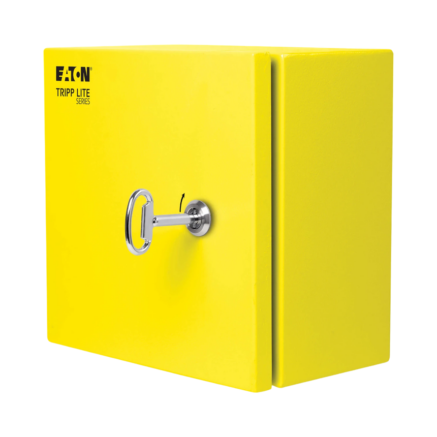 Tripp Lite SmartRack Outdoor Industrial Enclosure with Lock, NEMA 4, Surface Mount, Metal Construction, 10 x 10 x 6 in., Yellow — Being Shipped