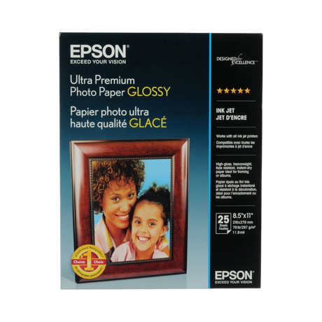 Epson Ultra Premium Photo Paper Glossy (8.5 x 11", 25 Sheets) — Being Shipped