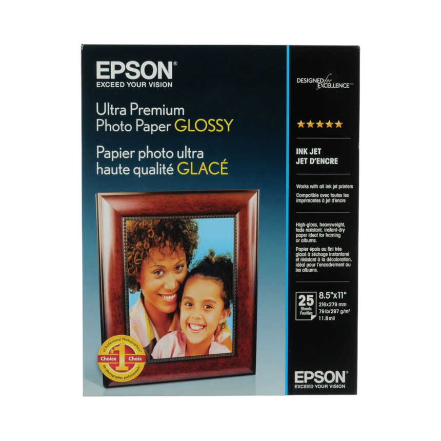 Epson Ultra Premium Photo Paper Glossy (8.5 x 11", 25 Sheets) — Being Shipped