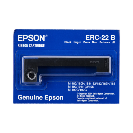 Epson ERC-22B Black Fabric Ribbon Cartridge for M-180 & M-190 — Being Shipped