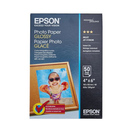 Epson Photo Paper Glossy (4 x 6", 50 Sheets) — Being Shipped