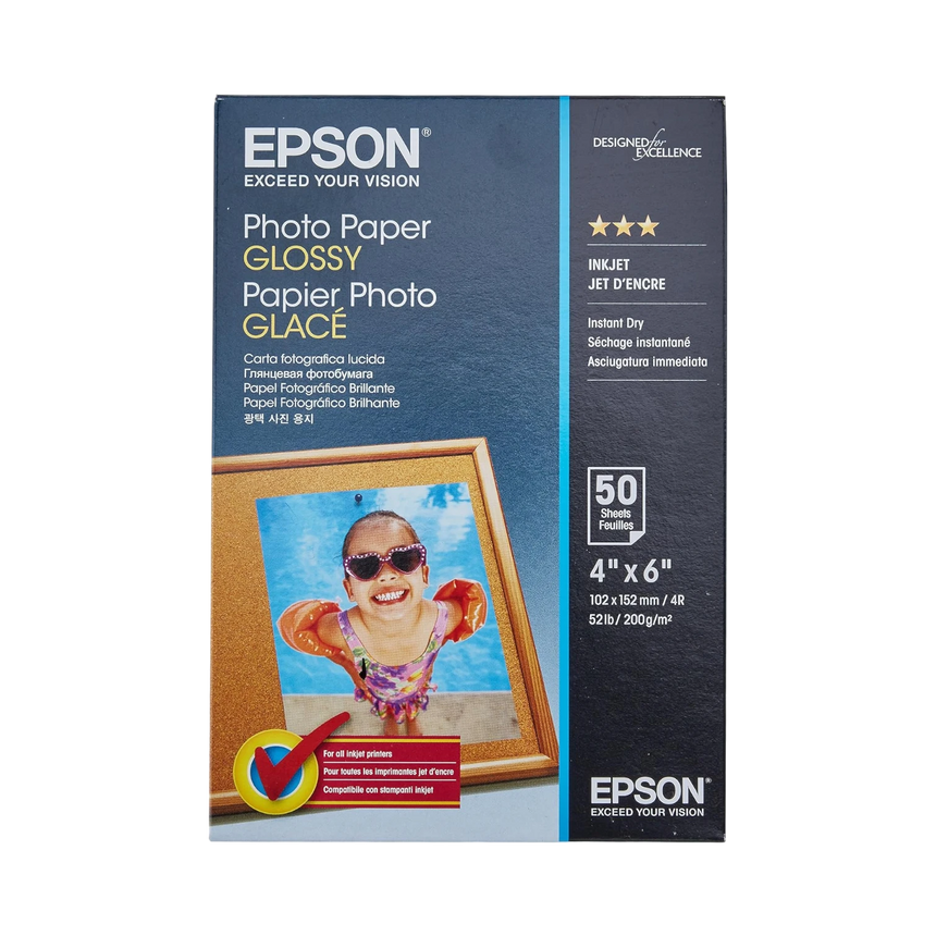 Epson Photo Paper Glossy (4 x 6", 50 Sheets) — Being Shipped