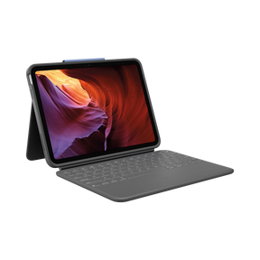 Logitech Rugged Folio Protective Keyboard Case for 10.9" iPad 10th Gen (Graphite) — Being Shipped