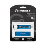 Kingston IronKey Keypad 200 USB-A 3.2 Gen 1 32GB Flash Drive — Being Shipped