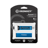 Kingston IronKey Keypad 200 USB-A 3.2 Gen 1 8GB Flash Drive — Being Shipped