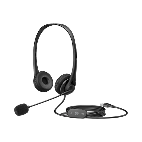 HP Stereo USB G2 Wired USB-A Headset (Black) — Being Shipped