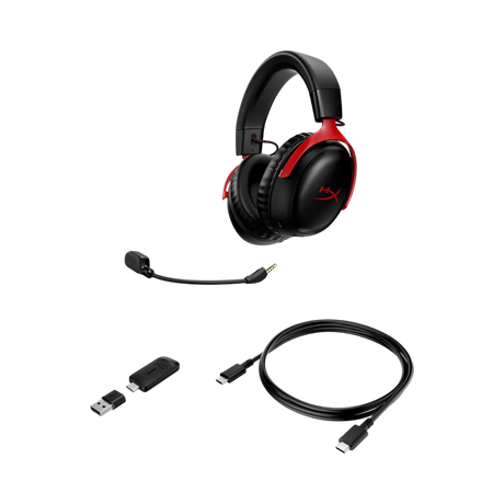 HyperX Cloud III Wireless Gaming Headset (Black/Red) — Being Shipped