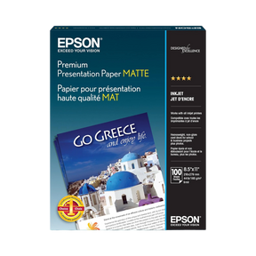 Epson Premium Presentation Paper Matte (8.5 x 11", 100 Sheets) — Being Shipped