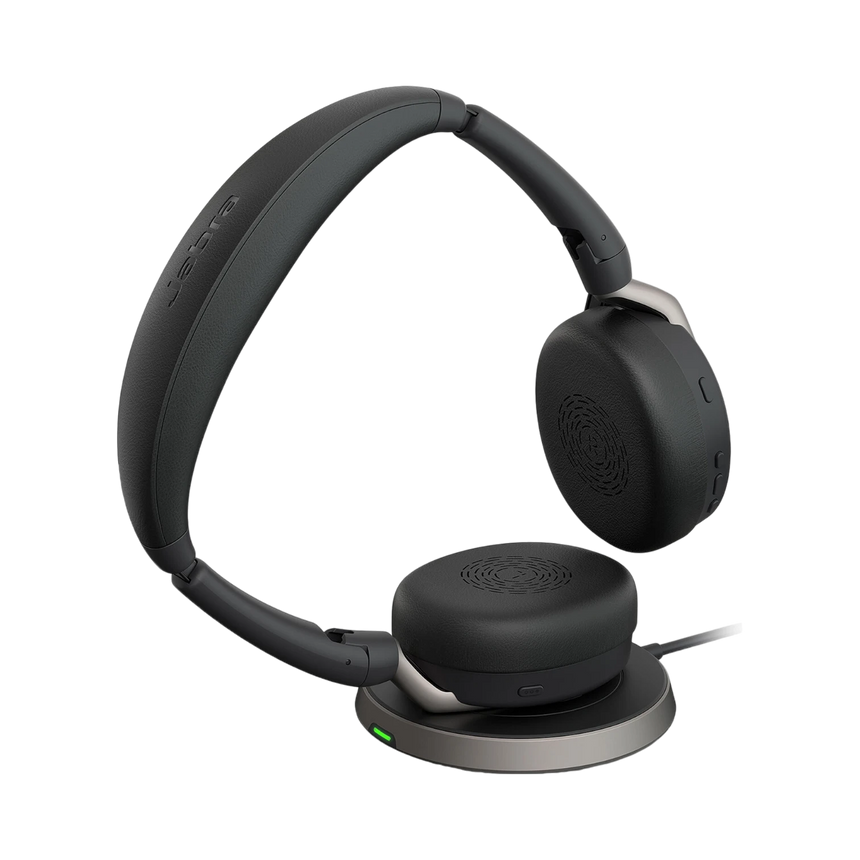 Jabra Evolve2 65 Flex Link MS Stereo Wireless Headset with Wireless Charger (Black) — Being Shipped