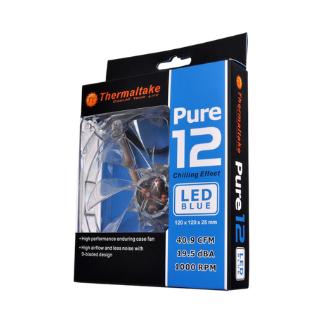 Thermaltake 120mm Pure 12 DC LED Cooling Fan (Blue) — Being Shipped
