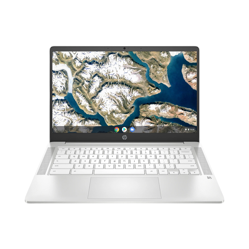 HP Chromebook 14" Laptop, Intel Celeron N4120, 4GB RAM, 64GB eMMC (Ceramic White) — Being Shipped
