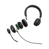 Jabra Evolve2 40 SE Stereo Wired On-Ear Headset with Extension Cable (Black) — Being Shipped