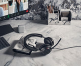 Jabra Evolve2 40 SE Stereo Wired On-Ear Headset with Extension Cable (Black) — Being Shipped
