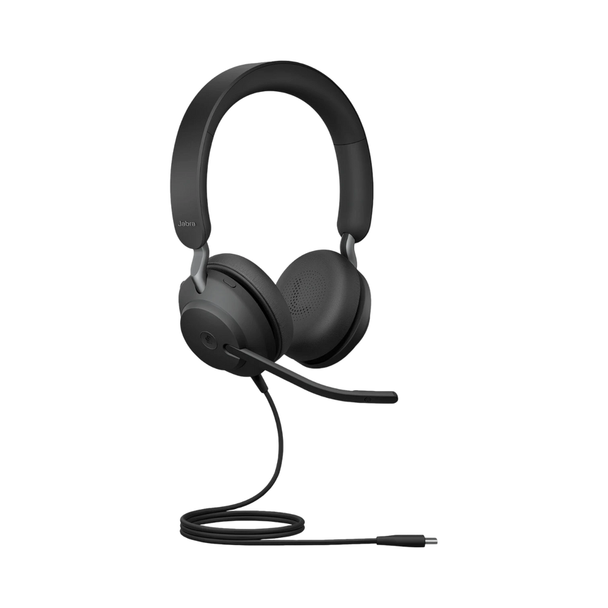 Jabra Evolve2 40 SE Stereo Wired On-Ear Headset (Black) — Being Shipped