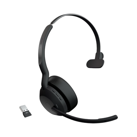 Jabra Evolve2 55 Link380a USB-A Mono Wireless Headset with Stand (Black) — Being Shipped