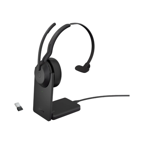 Jabra Evolve2 55 Link380a USB-A Mono Wireless Headset with Stand (Black) — Being Shipped