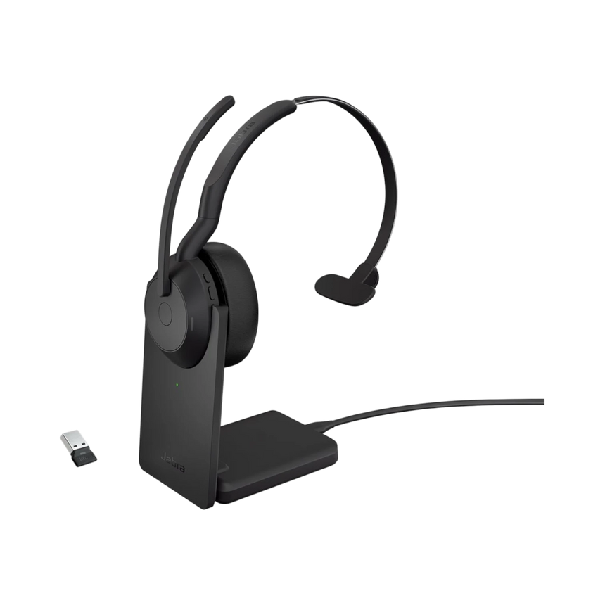 Jabra Evolve2 55 Link380a USB-A Mono Wireless Headset with Stand (Black) — Being Shipped