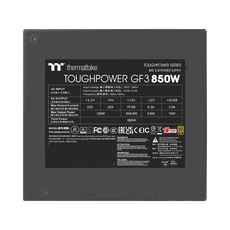 Thermaltake Toughpower GF3 850W 80 PLUS Gold Modular ATX Power Supply — Being Shipped