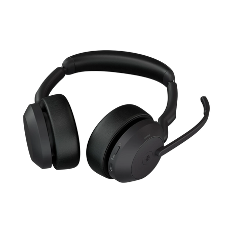 Jabra Evolve2 55 Link380a USB-A Stereo Wireless Headset with Stand (Black) — Being Shipped
