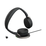 Jabra Evolve2 65 Flex Link UC Stereo Wireless Headset with Wireless Charger (Black) — Being Shipped