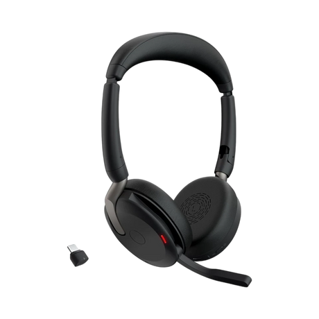 Jabra Evolve2 65 Flex Link UC Stereo Wireless Headset with Wireless Charger (Black) — Being Shipped