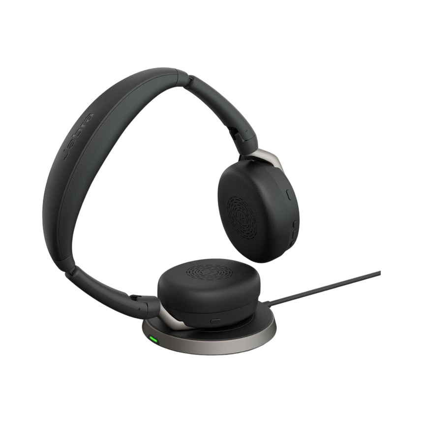Jabra Evolve2 65 Flex Link UC Stereo Wireless Headset with Wireless Charger (Black) — Being Shipped
