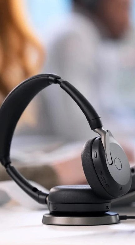 Jabra Evolve2 65 Flex Link UC Stereo Wireless Headset with Wireless Charger (Black) — Being Shipped