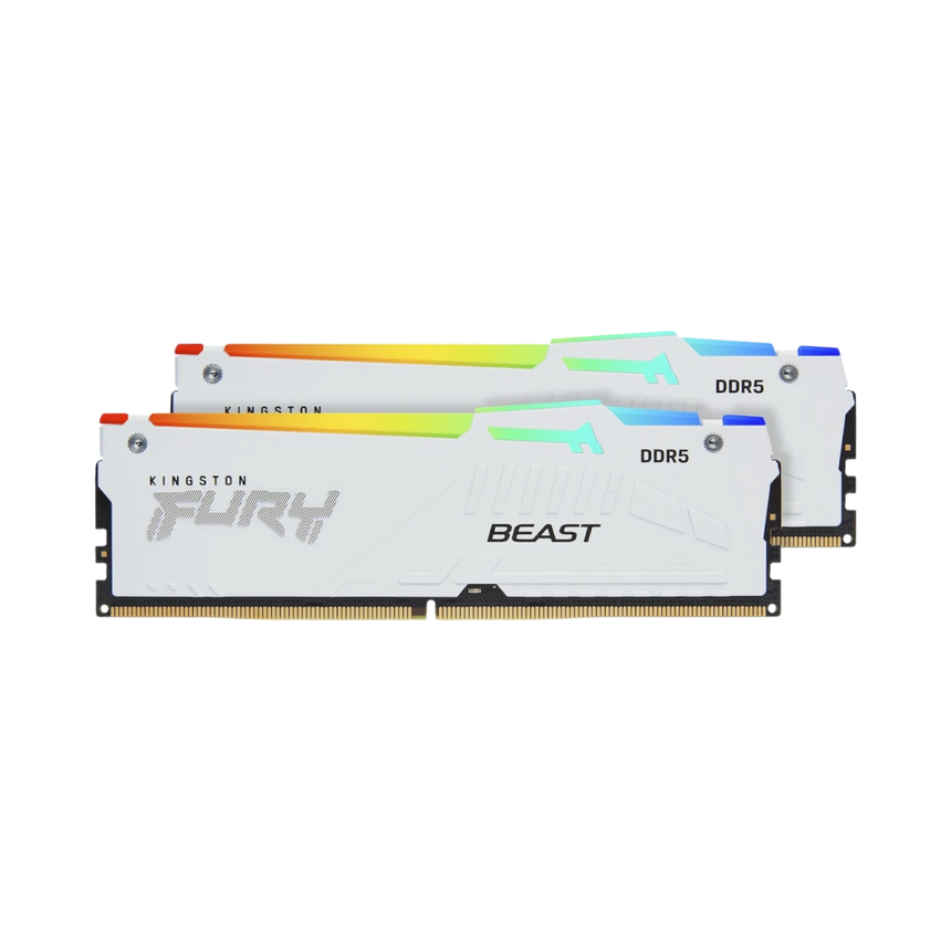 Kingston FURY Beast White 64GB DDR5 5200MT/s RGB Memory Kit (2 x 32GB) — Being Shipped