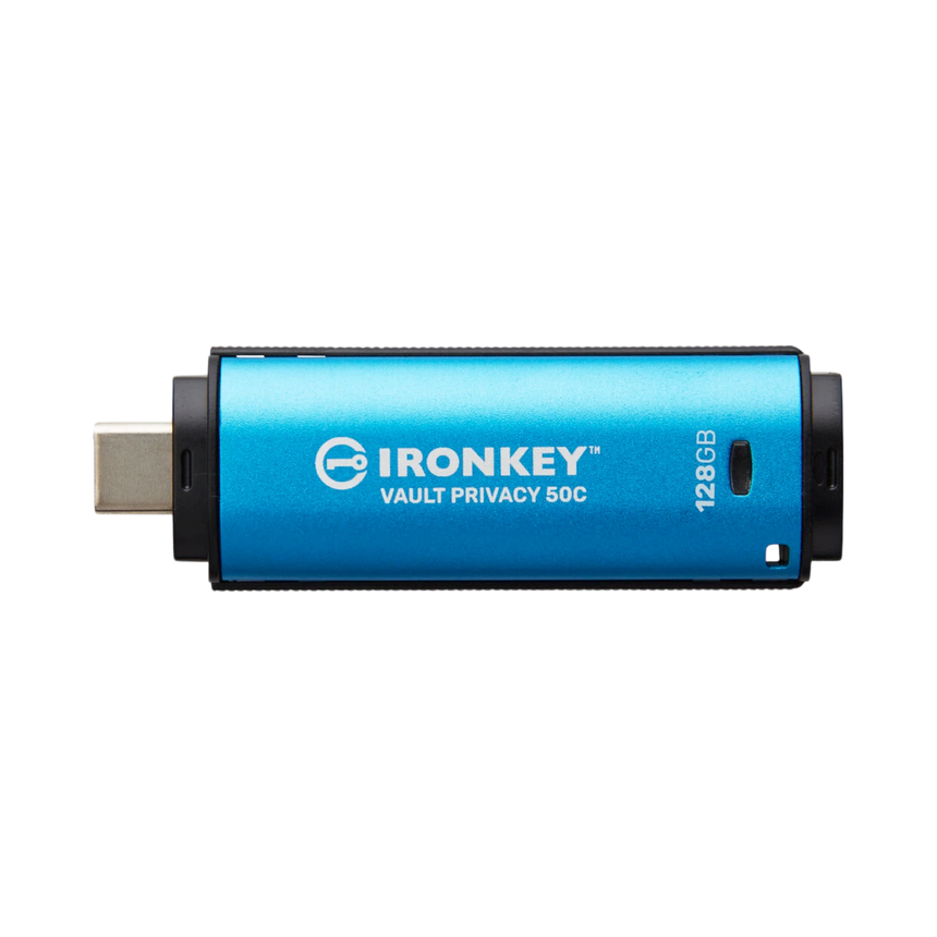 Kingston IronKey Vault Privacy 50 Series USB-C 128GB Flash Drive (Blue) — Being Shipped