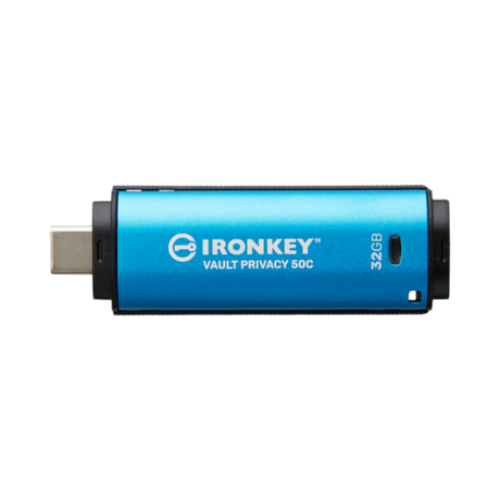 Kingston IronKey Vault Privacy 50 Series USB-C 32GB Flash Drive (Blue) — Being Shipped