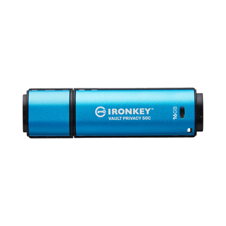 Kingston IronKey Vault Privacy 50 Series USB-C 16GB Flash Drive (Blue) — Being Shipped