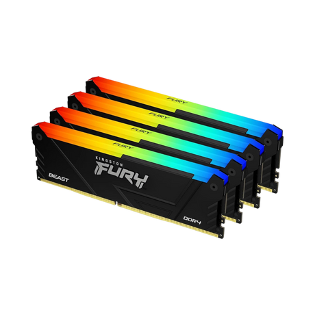 Kingston FURY Beast RGB Black 64GB DDR4 3200MT/s CL16 Memory Kit (4 x 16GB) — Being Shipped