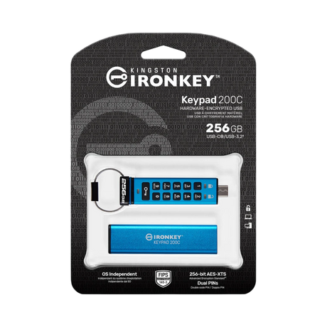 Kingston IronKey Keypad 200 USB-C 3.2 Gen 1 256GB Flash Drive — Being Shipped