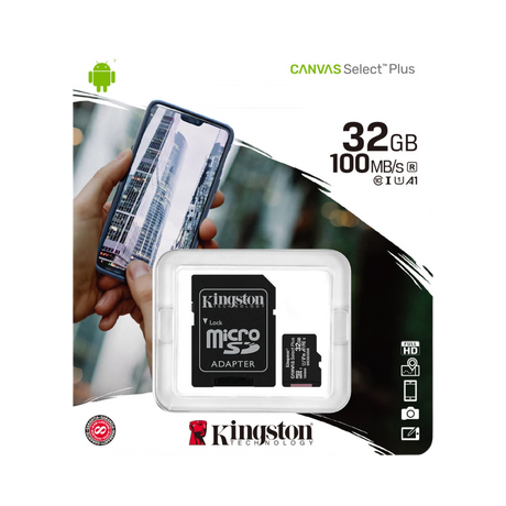 Kingston Canvas Select Plus 32GB UHS-I microSDHC Memory Card with SD Adapter — Being Shipped