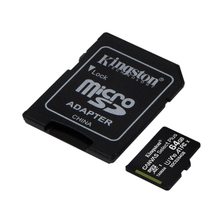 Kingston Canvas Select Plus 64GB UHS-I microSDXC Memory Card with SD Adapter — Being Shipped