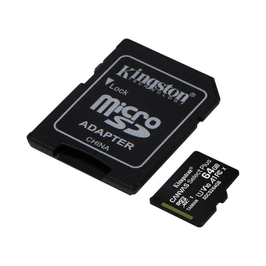 Kingston Canvas Select Plus 64GB UHS-I microSDXC Memory Card with SD Adapter — Being Shipped