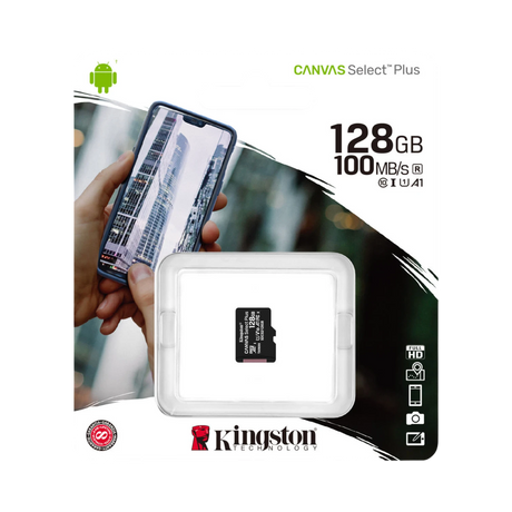 Kingston Canvas Select Plus 128GB UHS-I microSDXC Memory Card — Being Shipped