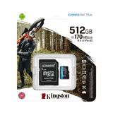 Kingston Canvas Go! Plus 512GB UHS-I microSDXC Memory Card with SD Adapter — Being Shipped