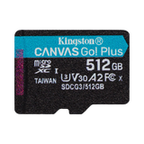 Kingston Canvas Go! Plus 512GB UHS-I microSDXC Memory Card with SD Adapter — Being Shipped