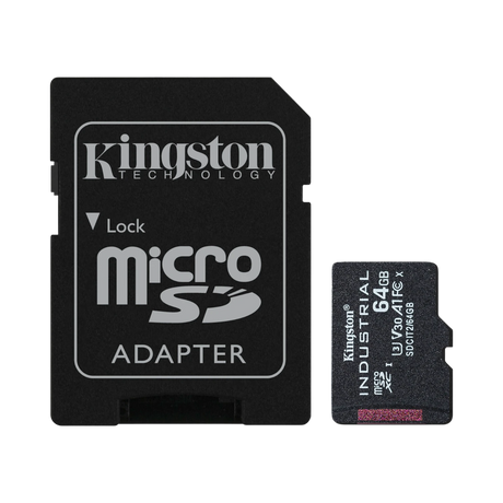 Kingston Industrial UHS-I 64GB microSDXC Memory Card with SD Adapter — Being Shipped