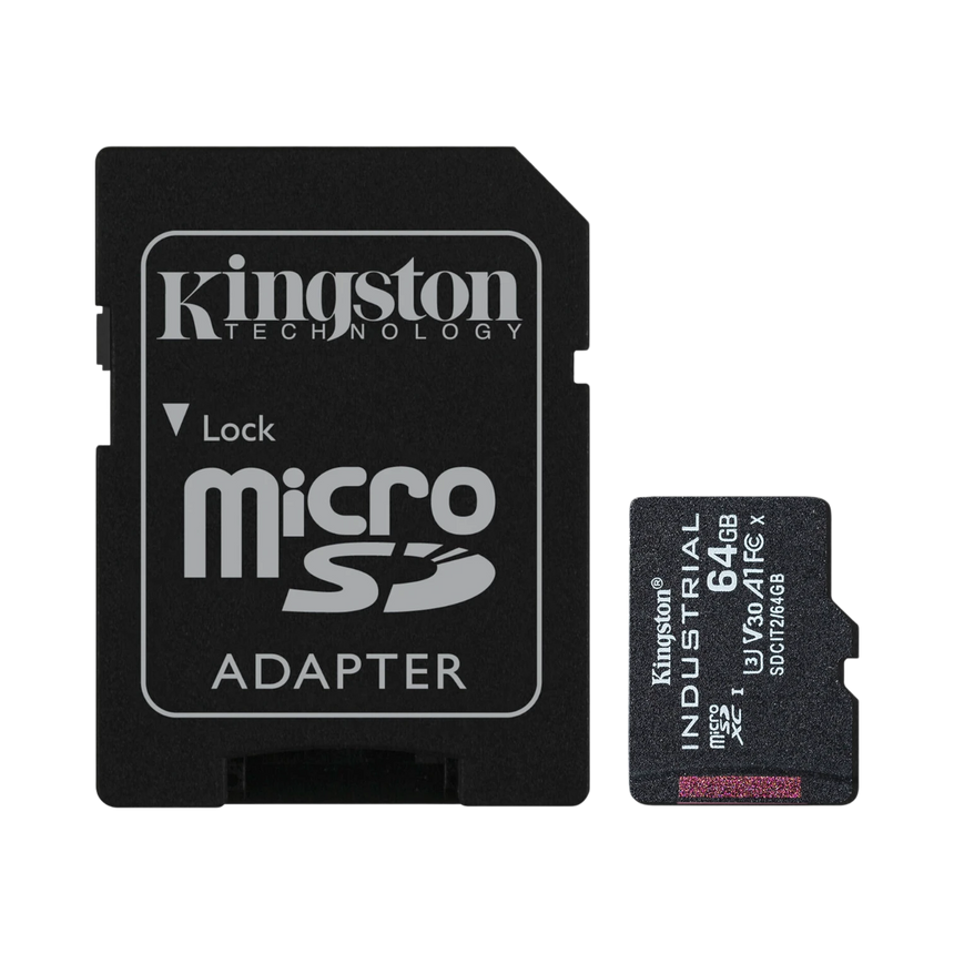 Kingston Industrial UHS-I 64GB microSDXC Memory Card with SD Adapter — Being Shipped