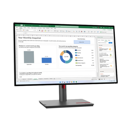 Lenovo ThinkVision P27h-30 27" QHD LED Monitor with Webcam — Being Shipped