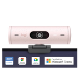 Logitech Brio 500 1080p Full HD Webcam (Rose) — Being Shipped