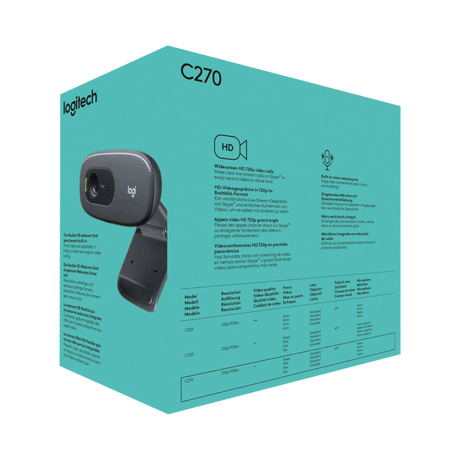 Logitech C270 HD Webcam (Black) — Being Shipped