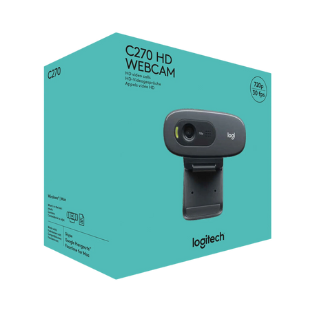 Logitech C270 HD Webcam (Black) — Being Shipped