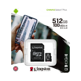 Kingston Canvas Select Plus 512GB UHS-I microSDXC Memory Card with SD Adapter — Being Shipped