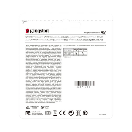 Kingston DataTraveler 70 USB 3.2 Gen 1 Type-C 256GB Flash Drive — Being Shipped